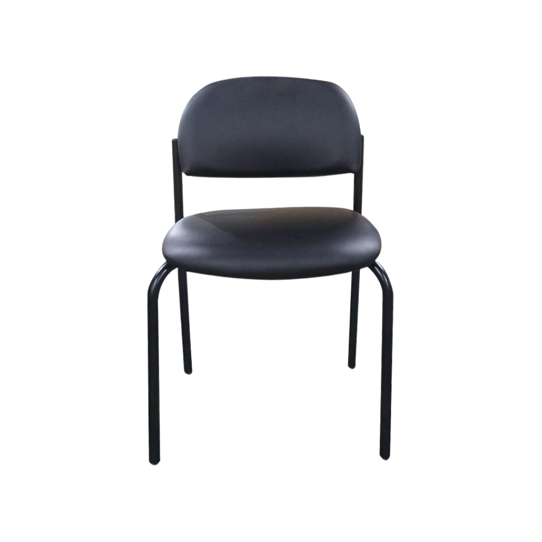 כסא אירוח מרופד דמוי עור מורן